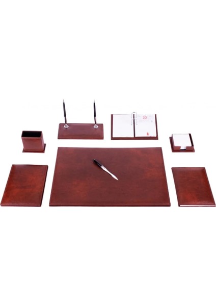 261 Kahverengi Lüks Sümen Takımı (Klasik - 9 Parça)