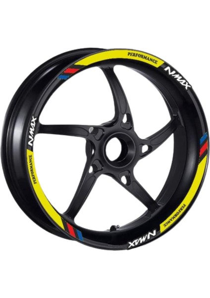 Yamaha M Power Sarı Nmax Uyumlu 1 Set Jant Şeridi