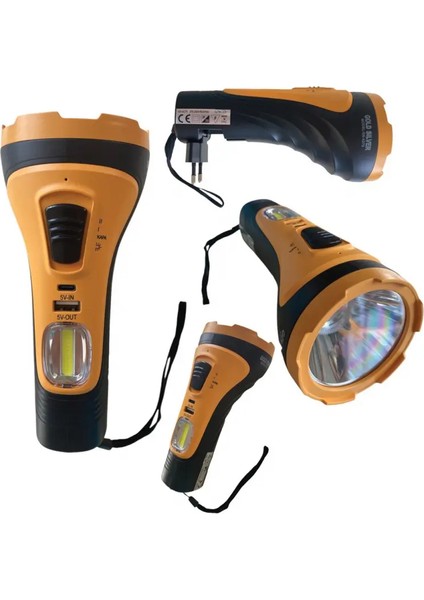 GS-4275 Şarj Edilebilir El Feneri 7 Watt, Cob Aydınlatmalı Portatif El Feneri fiyatları