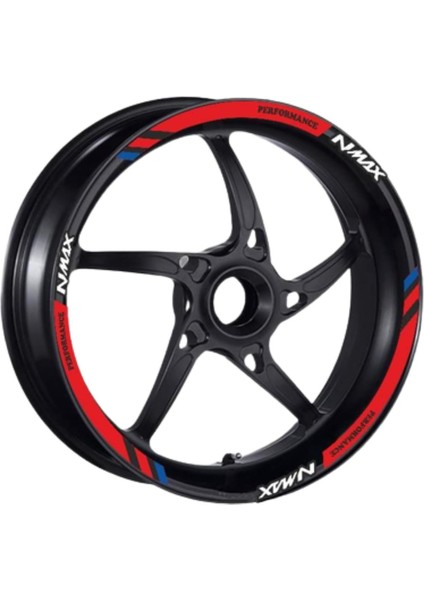 Honda M Power Kırmızı Yamaha Nmax Uyumlu 1 Set Jant Şeridi