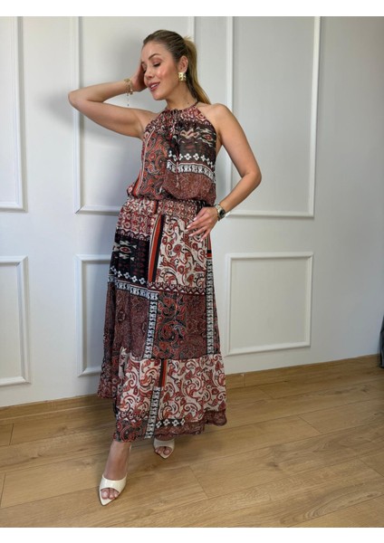 Desenli Metalik Elbise modelleri
