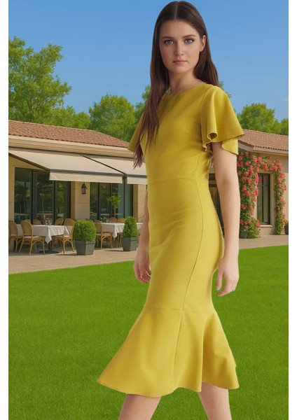 Kadın Basic Koleksiyon Midi Elbise Finike Kumaş Özel Tasarım Rahat ve Şık Modern Stil Seçkin Malzeme fiyatları