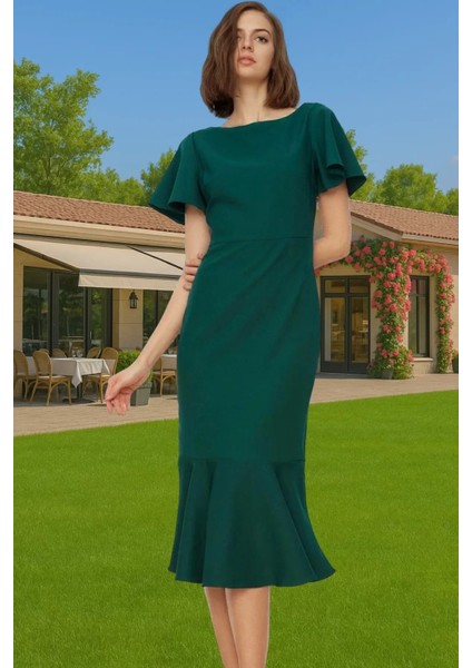 Kadın Basic Koleksiyon Midi Elbise Finike Kumaş Özel Tasarım Rahat ve Şık Modern Stil Seçkin Malzeme