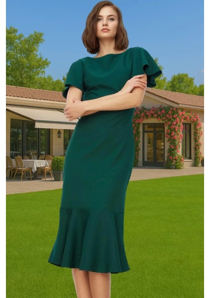 Kadın Basic Koleksiyon Midi Elbise Finike Kumaş Özel Tasarım Rahat ve Şık Modern Stil Seçkin Malzeme modelleri