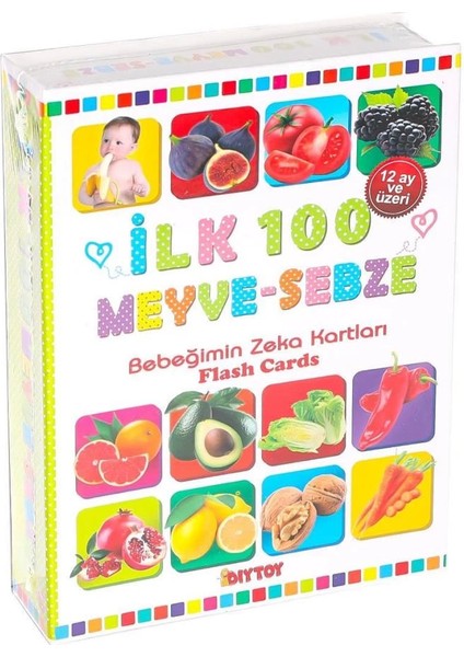 Bfs 1765 Flash Card Ilk 100 Meyveler Eğitici Kartlar