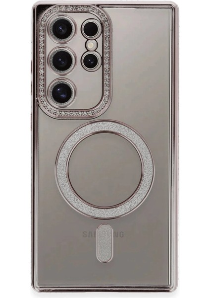 Samsung Galaxy S24 Ultra Kılıf Joke Simli Magneticsafe Kılıf - Pembe - NFND8198-7495 fiyatları