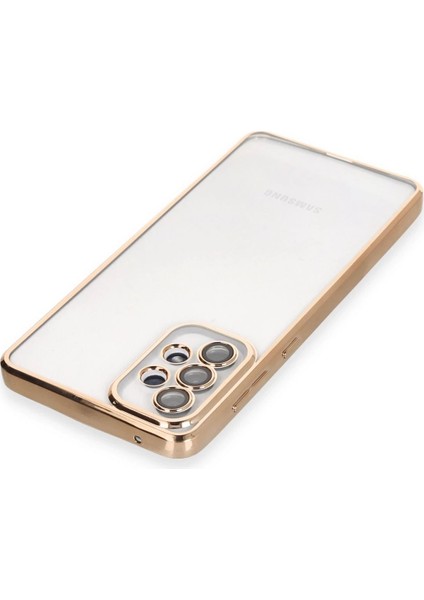 Samsung Galaxy A53 5g Kılıf Lensli Silikon - Gold - NFND5499-1165