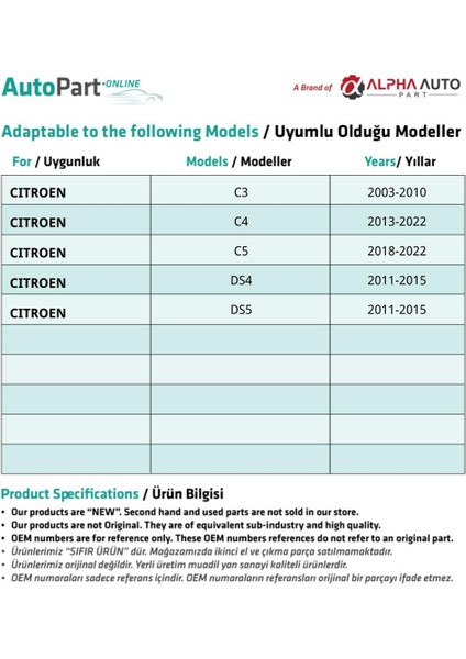 Renault, Peugeot, Citroen Için Döşeme Klipsi indirimleri