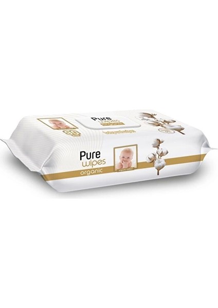 Pure Baby Pamuk Islak Havlu Mendil 90 Yaprak