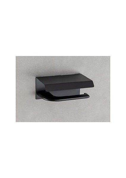 System Dorado Kapaklı Tuvalet Kağıtlığı Siyah 85X118X170 mm