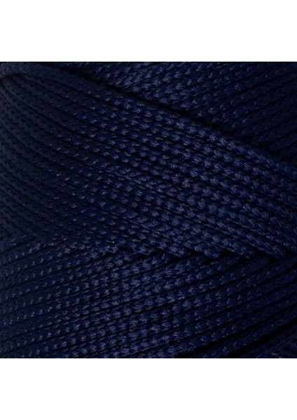 Polyester Soft Macrame Koyu Lacivert El Örgü Ipi - LM030 - 34436