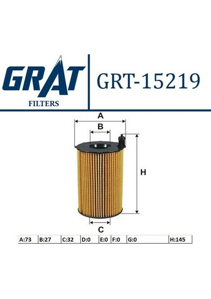 GRAT-15219 - Yag Fıltresı ( Audı: A7 3.0tdı 10-/ A8 3.0tdı 10-/ Q7 3.0tdı / Vw:touareg / Porsche:cayenne 11-)