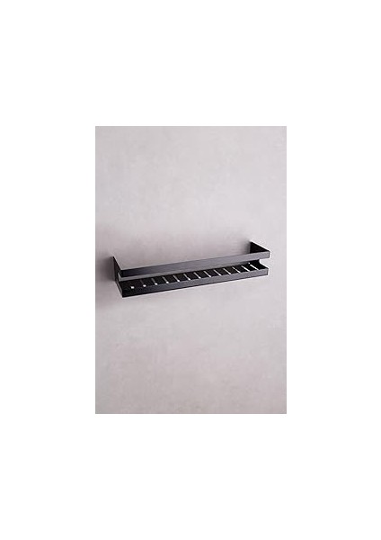 System Duş Raf Sistemi Siyah Renk 98X100X400 mm