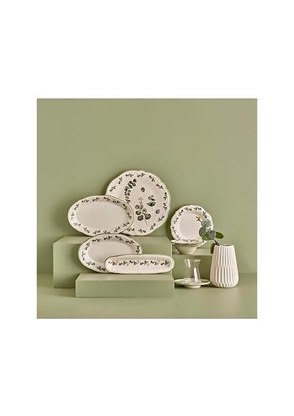 Bella Maison Ocaliptus 26 Parça Kahvaltı Takımı, Yeşil