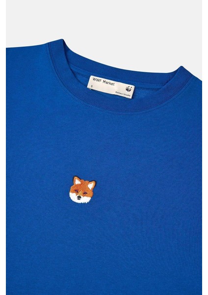 Kızıl Tilki Supreme T-Shirt - Saks Mavi