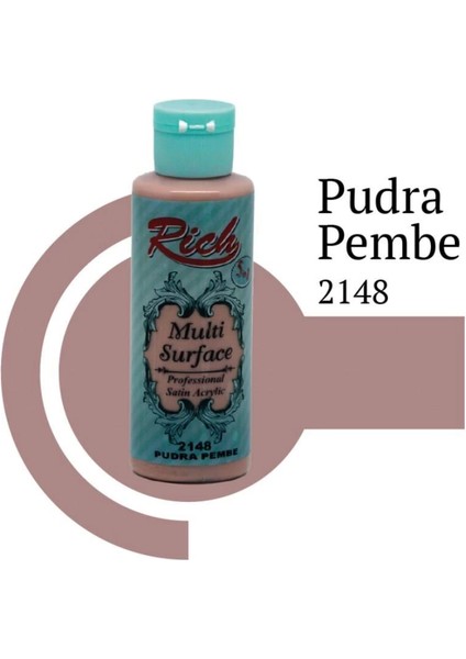Rich Multi Surface 2148 Pudra Pembe Akrilik Boya 120 cc