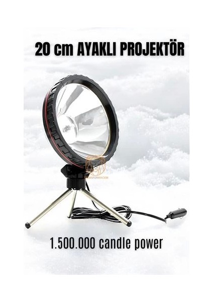 Bfs 3 Ayaklı El Projektörü 360 Derece Avcı Projektörü Tekne Projektör