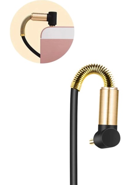 Bfs 3.5mm Aux Kablosu Jak Erkek Erkek L Tipi 1 Metre Ses Aktarım Kablosu