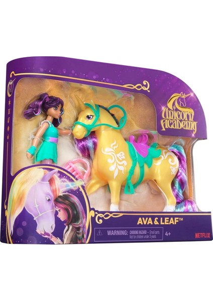 Bfs Unicorn Academy Ava ve Tek Boynuzlu At Leaf Seti 12 cm