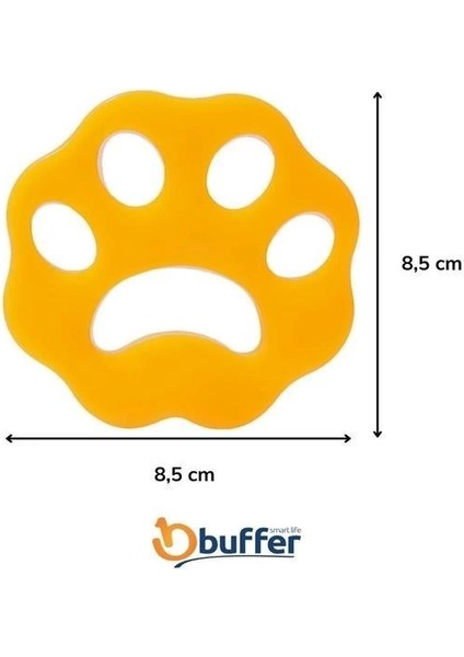 Bfs 2 Adet Evcil Hayvanlar ve Çamaşır Makinesi Için Pati Şekilli Renkli Tüy Temizleme Aparatı
