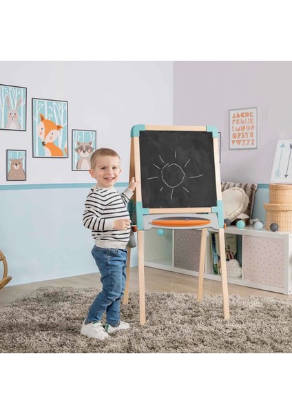 Bfs Smoby Çift Taraflı Manyetik Ahşap Yazı Tahtası 7600410401