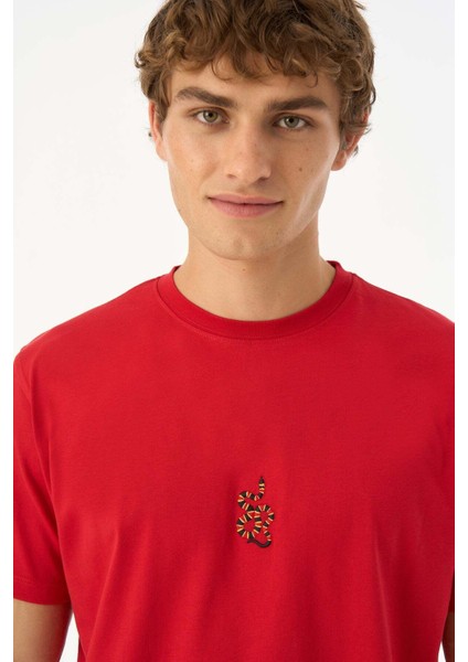 Mercan Yılanı Light Weight T-Shirt - Kırmızı modelleri