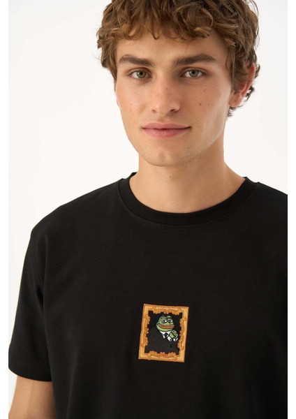 Thinker Pepe Premium T-Shirt - Siyah indirimleri