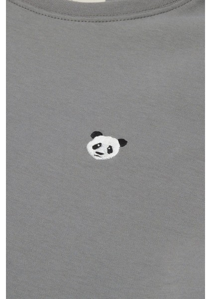 Panda Premium T-Shirt - Gri fiyatları