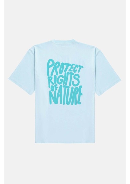 Protect Rights Oversize Light-Weight T-Shirt - Açık Mavi fiyatları