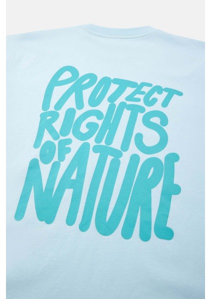 Protect Rights Oversize Light-Weight T-Shirt - Açık Mavi modelleri