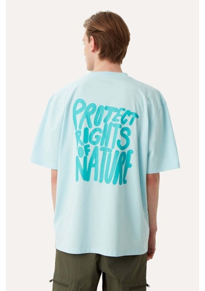 Protect Rights Oversize Light-Weight T-Shirt - Açık Mavi fırsatları