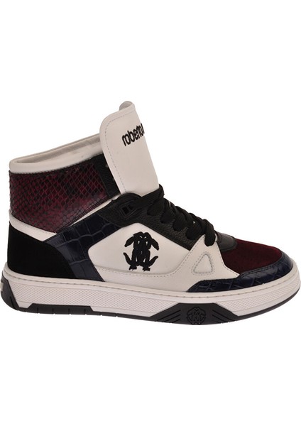 Beyaz-Çok Renkli Erkek Deri Sneaker 25736