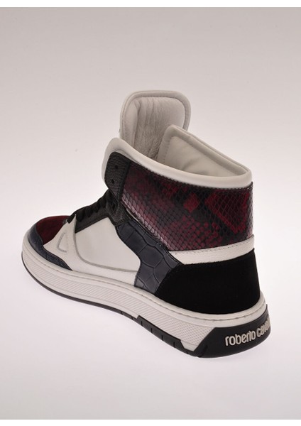 Beyaz-Çok Renkli Erkek Deri Sneaker 25736 indirimleri