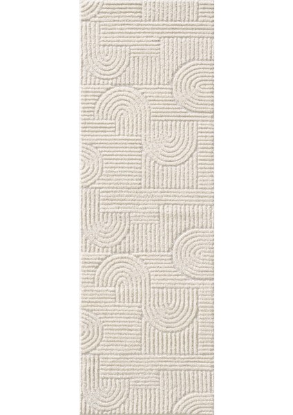 Modern Trend Tasarım Yumuşak Dokulu Özel Ebat Kesim Overloklu Jüt Taban Makine Halısı Krem indirimleri