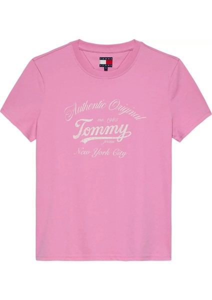 Kadın New York City Logo T-Shirt - Pembe