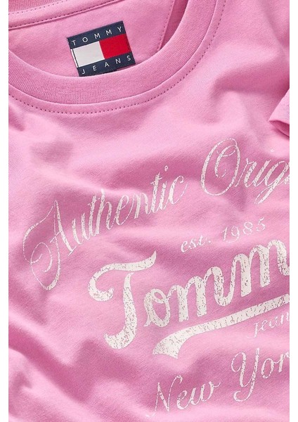 Kadın New York City Logo T-Shirt - Pembe modelleri