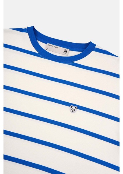 Panda Çizgili T-Shirt - Saks/bej fiyatları