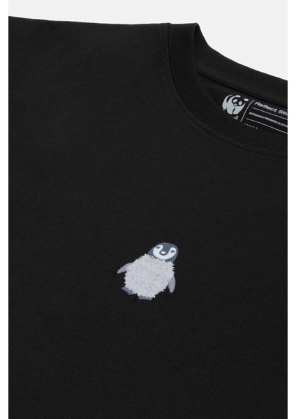 Yavru Imparator Penguen Crop Light-Weight T-Shirt - Siyah fiyatları
