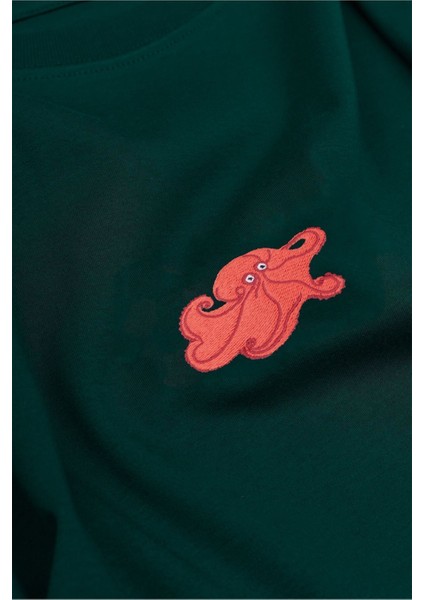 Ahtapot Soft T-Shirt - Nefti Yeşil fiyatları