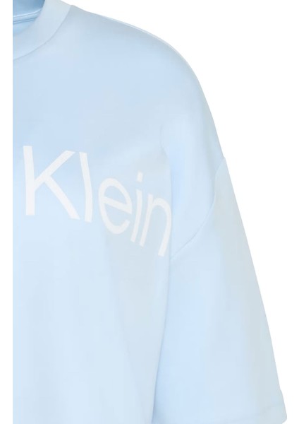 Kadın A-Ss Boxy Logo Graphic T-Shirt - Mavi modelleri