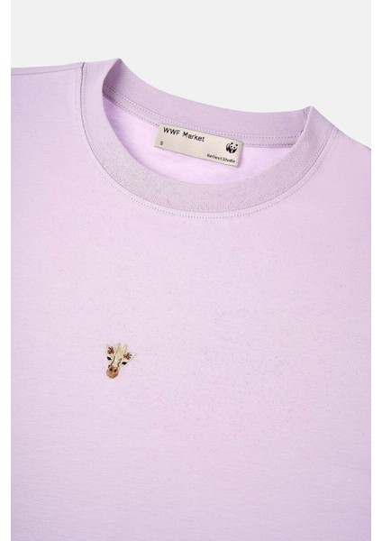 Zürafa Light-Weight Kadın T-Shirt - Lila