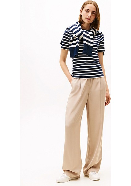 Kadın Slim Cody C-Nk T-Shirt - Lacivert/ekru fiyatları