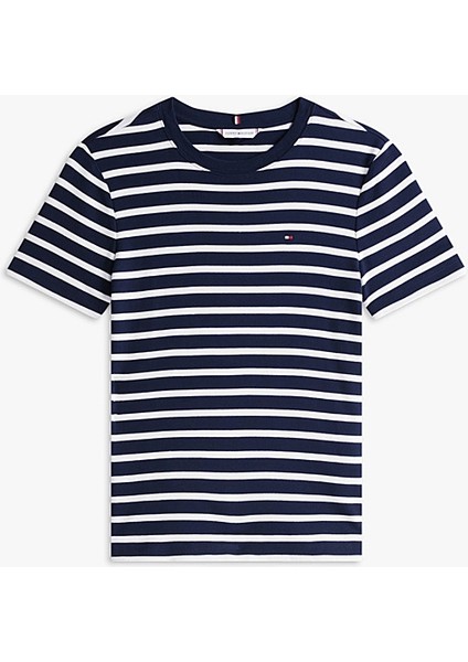 Kadın Slim Cody C-Nk T-Shirt - Lacivert/ekru indirimleri