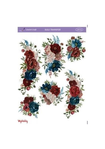 Sulu Transfer 25X35CM Çiçek Desenli LNT72