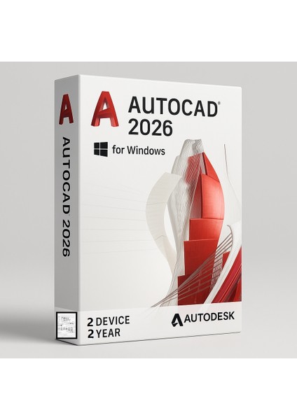 Autocad 2026 (Windows) - 2 Pc 2 Yıl Autodesk Key (Full Sürüm)