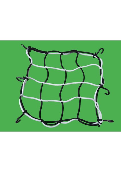 Bağaj Lastiği File 6 Kancalı Siyah-Beyaz