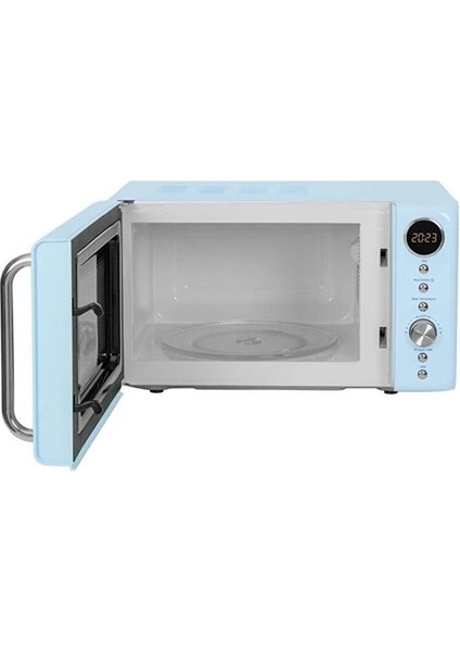 SK-4606 Solo Mikrodalga Fırın 20 L Retro Mavi Dijital Saat modelleri
