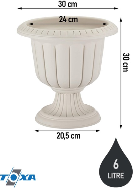 Nergis Saksı Ayaklı Plastik Bahçe Balkon Saksısı 6 lt fiyatları