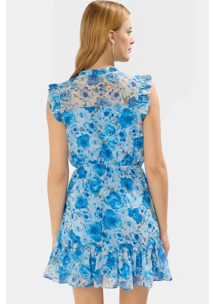 Astarlı Dik Yaka Mini Elbise Polyester Dokuma Kumaş Yüksek Kalite Seçkin Malzeme Şık Görünüm modelleri