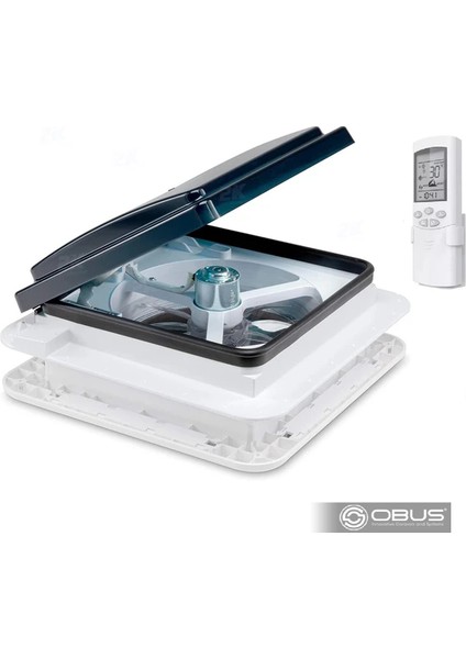 Obus Karavan Tavan Heki Babarvy Fanlı Heki 360X360MM T3000 (Yağmur Sensörlü/kumandalı)